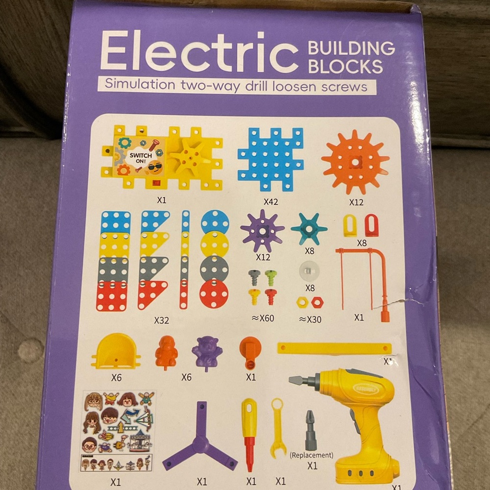 Electric Building Blocks Set - Yellow and Blue